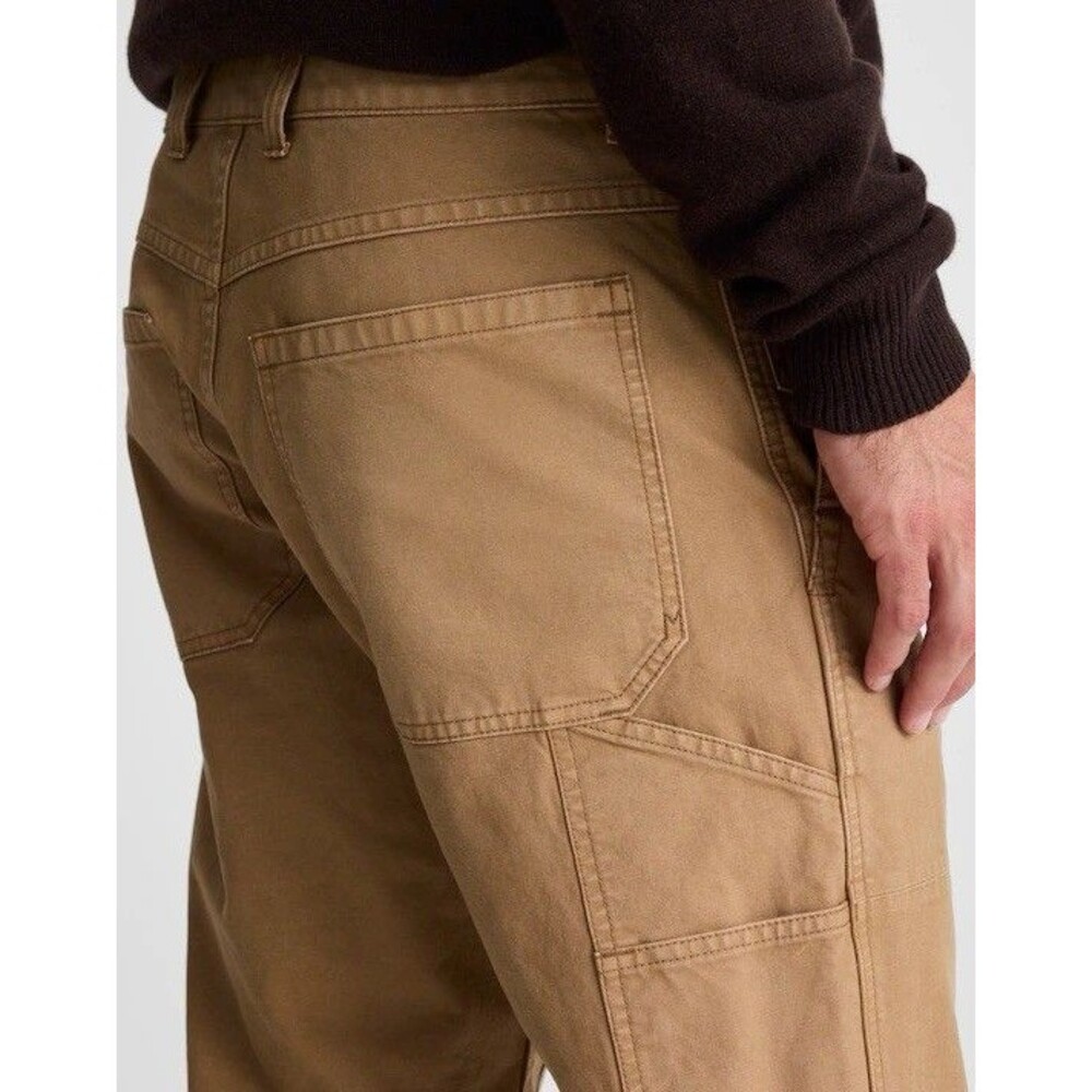 Madewell Workwear Pant Mens 40x30 (tag 38) Tan Relaxed Straight Button Fly NWT - Picture 7 of 14